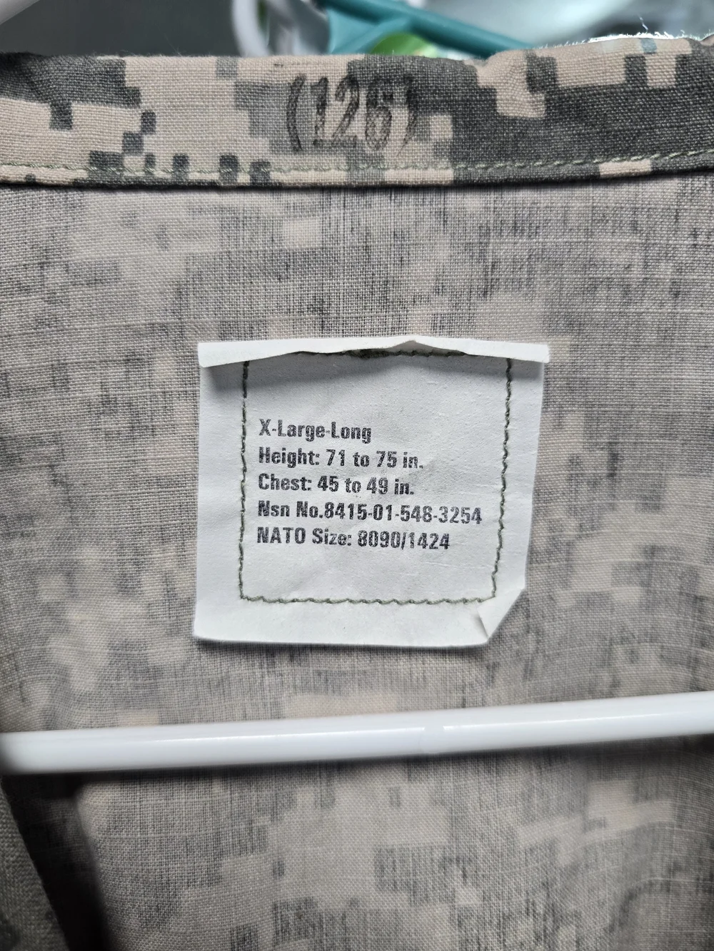 U.S. Army ACU Combat Uniform Coat featuring a Universal Camouflage Pattern (UCP)